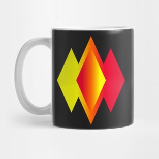 Yellow-Red Diamonds Mug